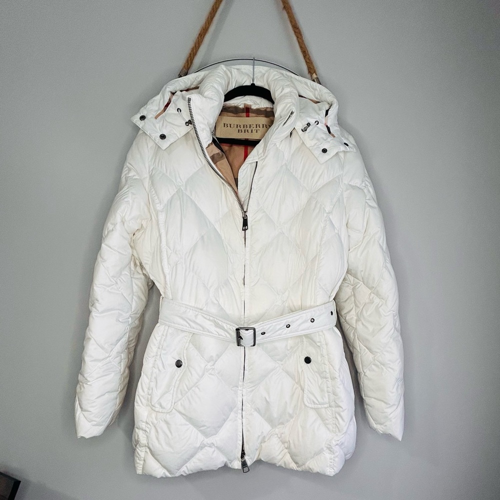 Burberry London Women’s Goose Down Puffer Hooded Coat -XL